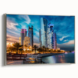 Landscape art painting of a Middle Eastern scenery on a framed canvas.
