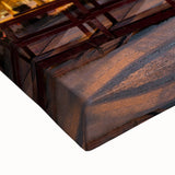 Black and white landscape art painting of a Middle Eastern Qatar scenery on large stretched canvas.