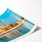 Extra large wall art featuring line art flowers in muted tones on a rolled canvas, ideal for large living room decor.