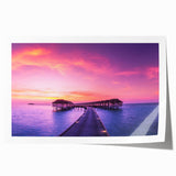 Extra large rolled print of Oceania, Fiji scenery with lush florals in soft, earthy tones.