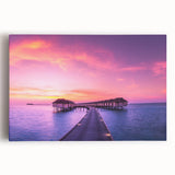 Monochrome oceanic view on stretched canvas, ideal for kitchen wall art.