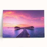 Black and white stretched canvas of an oceanic Fiji scenery, ideal for kitchen wall art or bedroom ambiance.