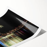 Extra large wall art of line art flowers in monochrome, rolled print, suitable for large living room decor.