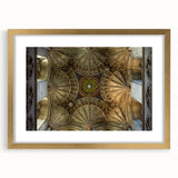 Extra large abstract art print depicting Canterbury, New Zealand in textured blues and greens on a gold-framed canvas.