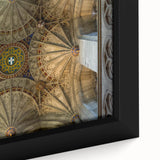 Extra large framed canvas featuring a textured depiction of Canterbury, New Zealand in black with colorful art accents.