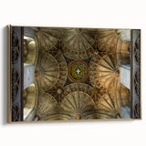 Framed canvas depicting a vintage-style landscape of Canterbury, New Zealand in muted earth tones.