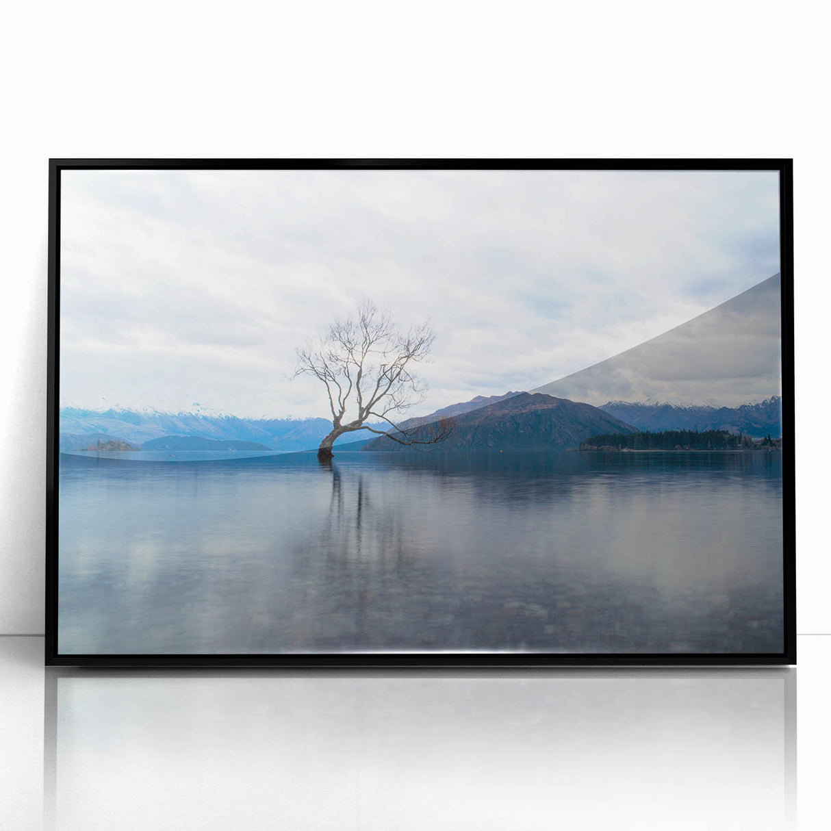 Large abstract wall art depicting Otago, New Zealand, in muted earth tones on framed acrylic.