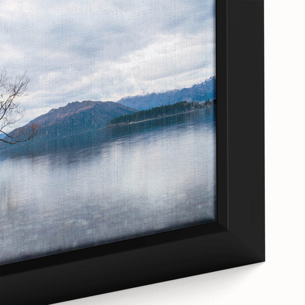 Extra large framed canvas featuring a textured depiction of Otago, New Zealand in black with colorful art accents.