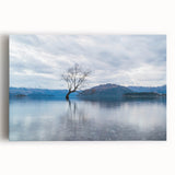 Black and white photograph of Otago, New Zealand landscape on stretched canvas, ideal for kitchen wall art.