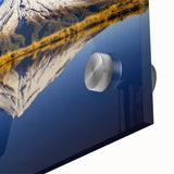 Mid-century modernist art of Taranaki, New Zealand, in large abstract style on acrylic glass, suitable for dining room art.