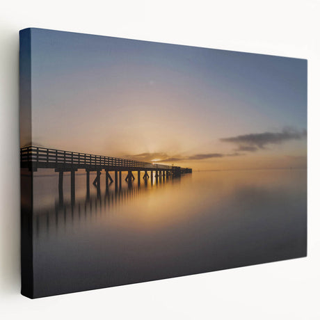 Stretched canvas featuring a serene New Zealand West Coast landscape, ideal for kitchen wall art.