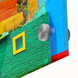 Large abstract wall art of Buenos Aires in muted gray tones on acrylic glass, ideal for dining room art.