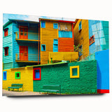 Acrylic print of a large abstract depiction of Buenos Aires in muted earth tones, ideal for bedroom or dining room art.