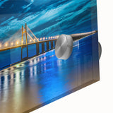 Large abstract depiction of an Argentine landscape in muted earth tones on acrylic glass, ideal for dining room art.