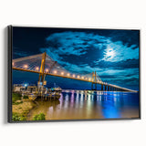 Black and white framed canvas of an Argentine landscape, ideal for bedroom wall art.