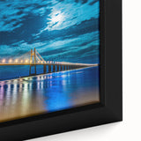 Extra large framed canvas featuring textured, colorful art of an Argentinean landscape, ideal for living room decor.