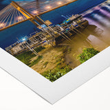 Art deco poster featuring a serene Argentine landscape in muted earth tones on rolled canvas, ideal for dining room decor.