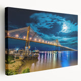 Large stretched canvas featuring a serene Argentine landscape in soft earth tones, ideal for kitchen wall art.