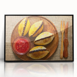 Large abstract wall art of a Bolivian landscape in muted earth tones on a framed acrylic, suitable for modern art wall decor.