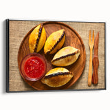 Black and white framed canvas featuring a vintage-style Bolivian landscape, ideal for bedroom wall art.