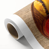 Art deco poster of a Bolivian landscape in muted earth tones on rolled canvas, ideal for nursery wall art.