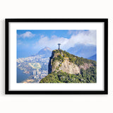 Extra large framed abstract print of colorful, textured scenery from Brazil, ideal for living room decor.