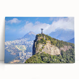 Black and white photo of Rio de Janeiro on stretched canvas, ideal for kitchen wall art or bedroom.