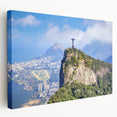 Large stretched canvas depicting a vibrant Brazilian landscape, ideal for kitchen wall art.