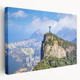 Large stretched canvas depicting a vibrant Brazilian landscape, ideal for kitchen wall art.