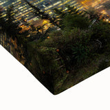 Large art of Santiago, Chile landscape in black and white on stretched canvas, suitable for bedroom wall decor.