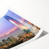 Extra large wall art featuring line art flowers in muted tones on a rolled print, ideal for large living room decor.