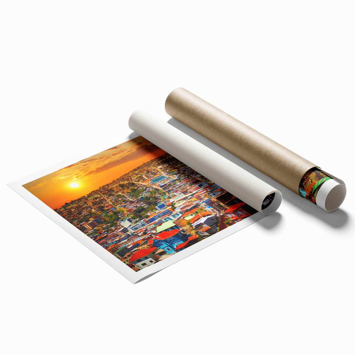 Extra large rolled print featuring a serene floral scene in pastel shades, ideal for classy bathroom wall art.