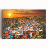 Black and white photograph of Chilean landscape on large stretched canvas, suitable for kitchen wall art.