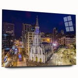 Large abstract wall art of a Colombian landscape in muted earth tones on acrylic glass.