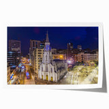 Extra large rolled canvas print of vibrant, colorful Colombian scenery, ideal for art wall dining room.