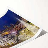 Extra large wall art featuring line art flowers in muted earth tones on rolled canvas, suitable for large living room decor.