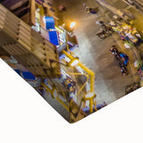 Large art of a black and white Colombian landscape on stretched canvas, ideal for bedroom wall decor.