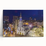 Black and white photograph of a Colombian landscape on stretched canvas, ideal for kitchen wall art or bedroom ambiance.