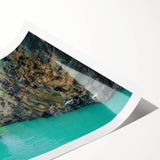 Extra large wall art featuring line art flowers, vibrant hues on a rolled print, ideal for large living room decor.