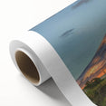 Art deco poster of Ecuador scenery in soft pastel shades on rolled canvas, ideal for nursery wall art.