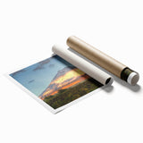 Extra large rolled print of a serene Ecuadorian landscape, featuring lush greenery and muted earth tones.