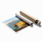 Extra large rolled print of a Peruvian landscape with vibrant green tones, ideal for classy bathroom wall art.