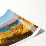 Extra large wall art featuring line art flowers, in muted earth tones, on a rolled canvas, ideal for large living room decor.