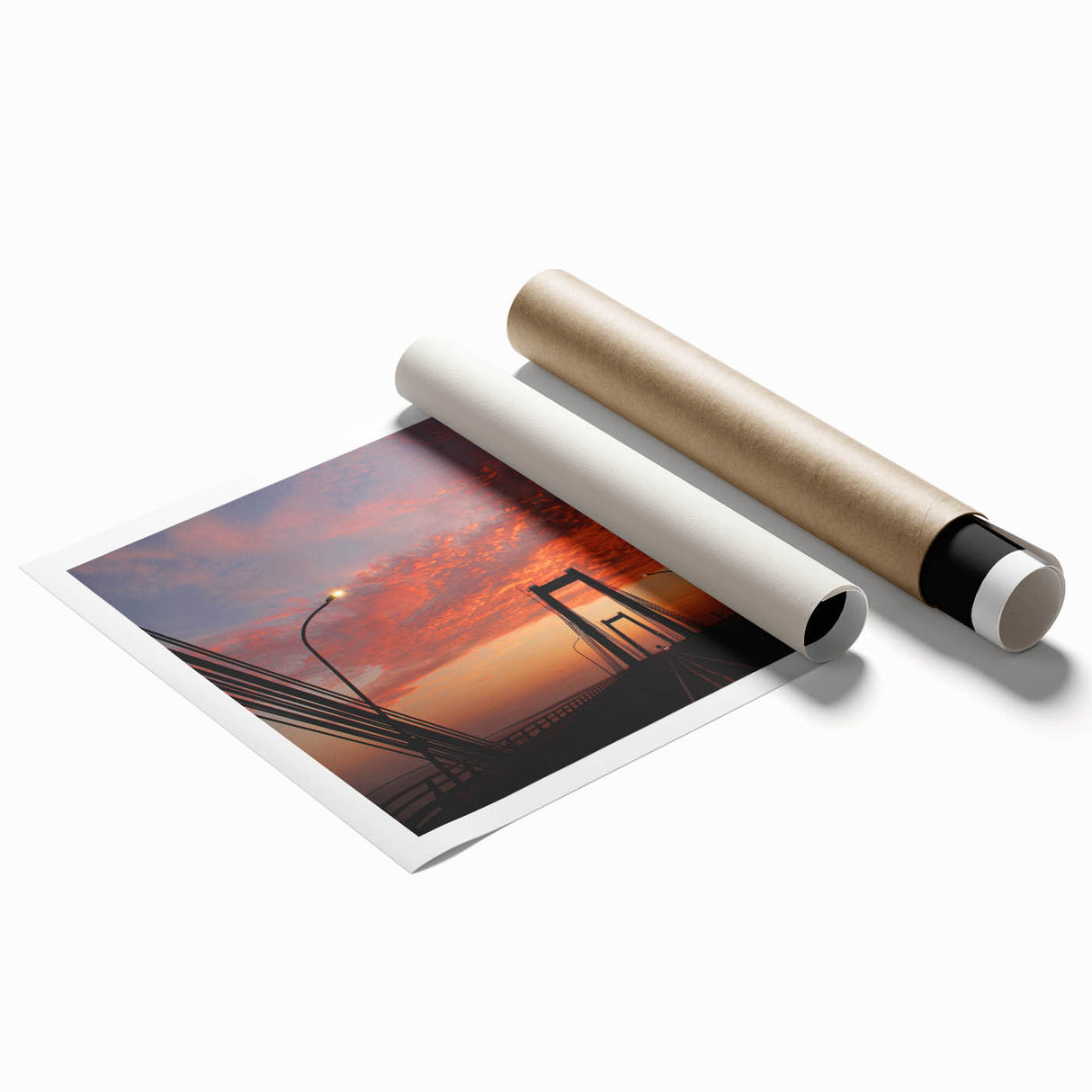Extra large rolled print featuring a scenic Venezuelan landscape with vibrant green and blue tones.