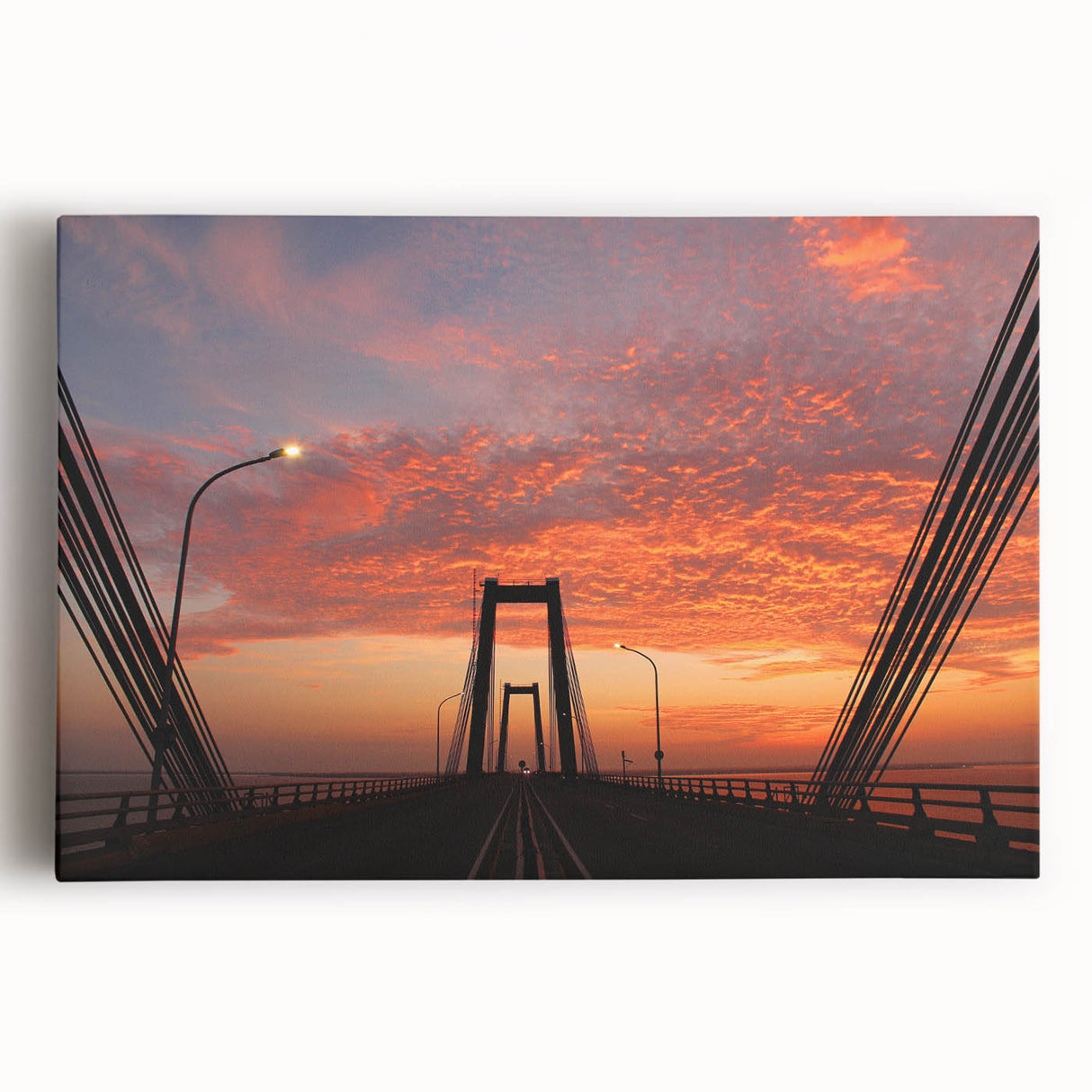 Large black and white stretched canvas of a Venezuelan landscape, suitable for kitchen wall art.