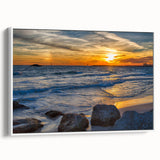 Vintage poster art of Alabama scenery on a framed canvas, featuring colorful art in extra large size.