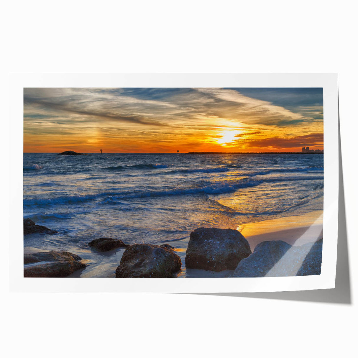 Rolled print of Alabama scenery with soft floral designs in muted colors, suitable for dining room or bathroom wall art.