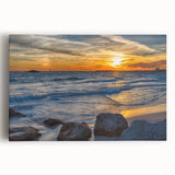 Black and white photo of the Alabama skyline on large stretched canvas, ideal for kitchen wall art.