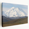 Large canvas print of Denali National Park with muted earth tones, ideal for kitchen wall art.