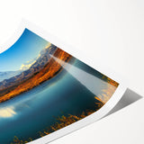 Extra large rolled print featuring line art flowers in muted earth tones, ideal for large living room wall decor.